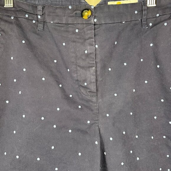Boden Rachel Navy Polka Dot Chino Shorts - Size 14 - Picture 5 of 11
